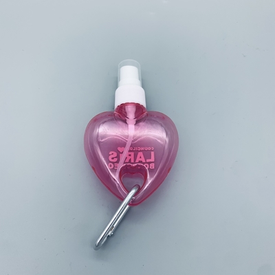 Hình dạng lá trái tim nhỏ Mỹ phẩm Chai PET Nước rửa tay với móc khóa